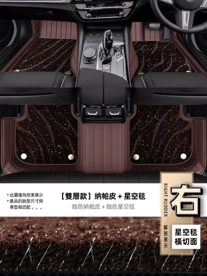 Ix3 Floor Mats 12345 Series Carpet | Modelə uyğun ayaqaltı - double-layer-starry-sky-blanket-coffee-color