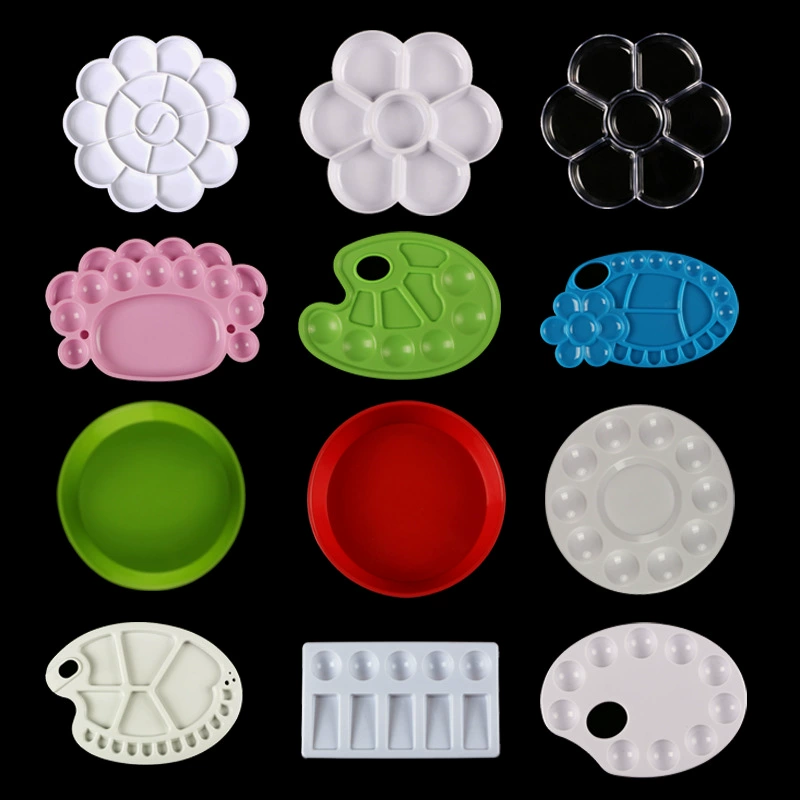 Boyi Xuan слива в форме прозрачной детской акварельной пигментной палитры для студентов китайской живописи рисованной пластиковой палитры