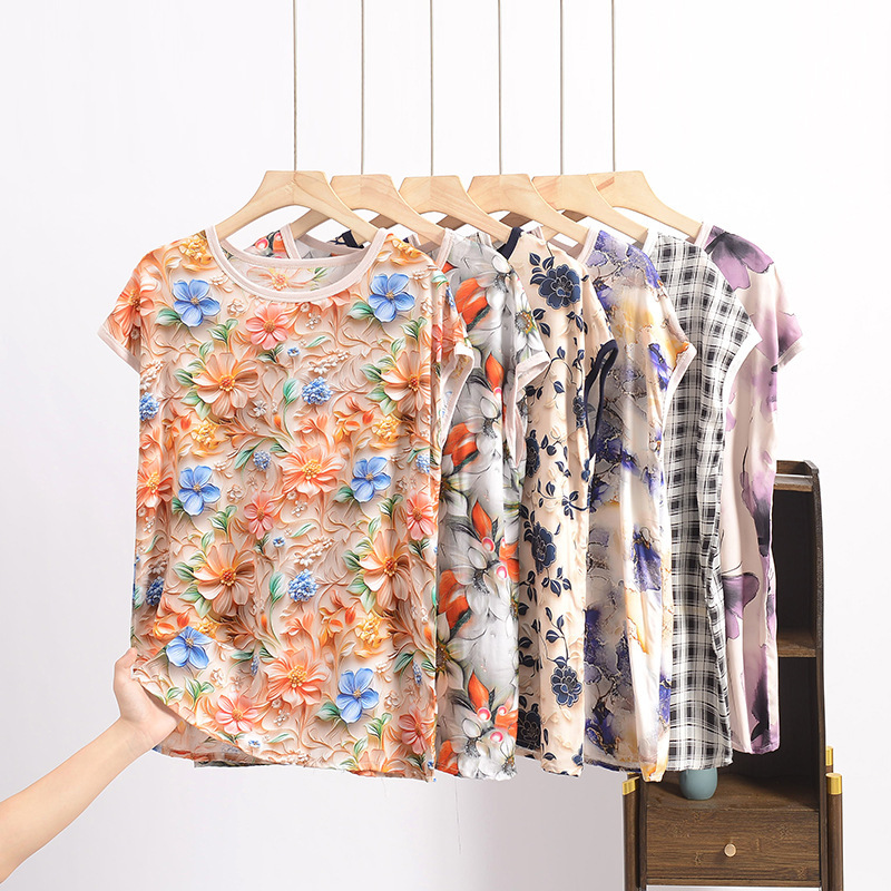 Floral Cotton Silk Vest for Women Summer Loose Large Size Slim Sleeveless Top Artificial Cotton Thin Waistcoat Sleeve Sling Floral Cotton Silk Vest for Women Summer Loose Large Size Slim Sleeveless Top Artificial Cotton Thin Waistcoat Sleeve Sling