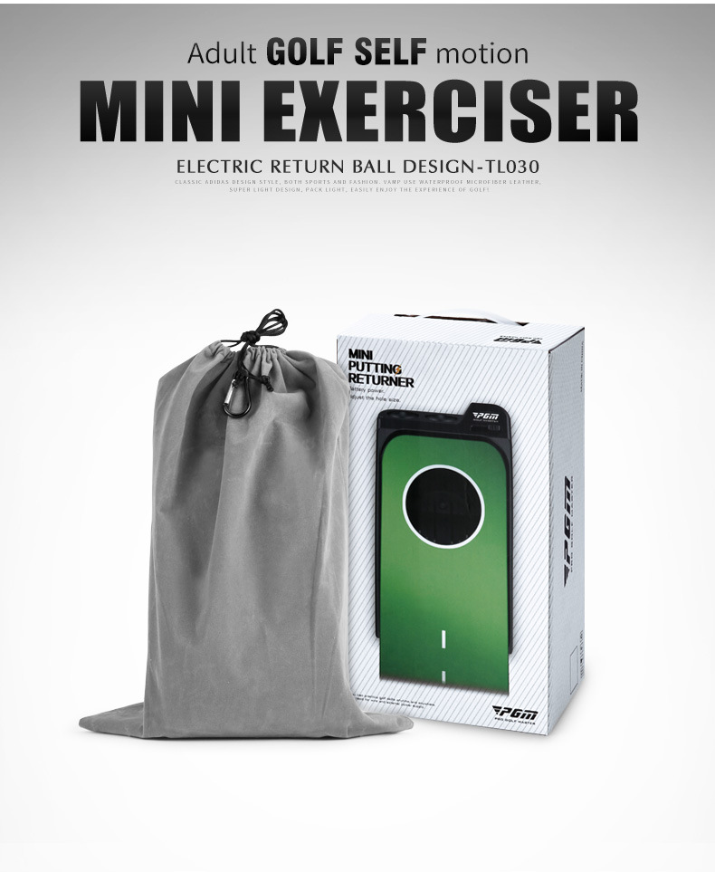Bộ tập golf mini PGM có chức năng tự động trả bóng, kích thước 0,15x2,5 m, có thể điều chỉnh lỗ bóng — Máy tập mini TL030, TL030 Máy tập mini + putt + 6 quả bóng chi tiết 8