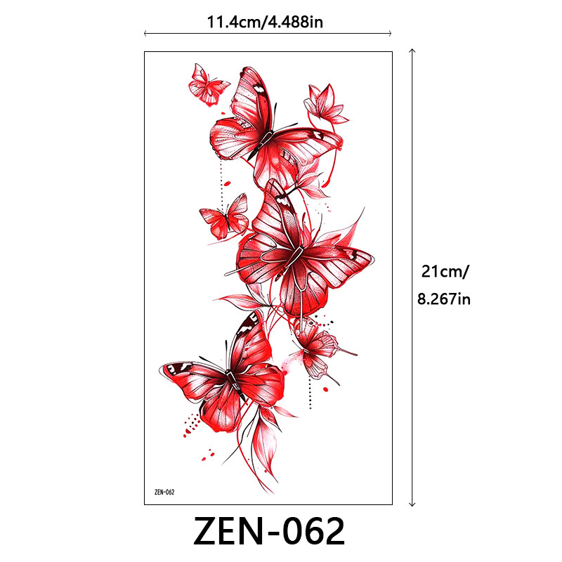 新品跨境 ZEN小全臂纹身贴半臂纹身贴动物花朵万圣节纹身贴tattoo|undefined