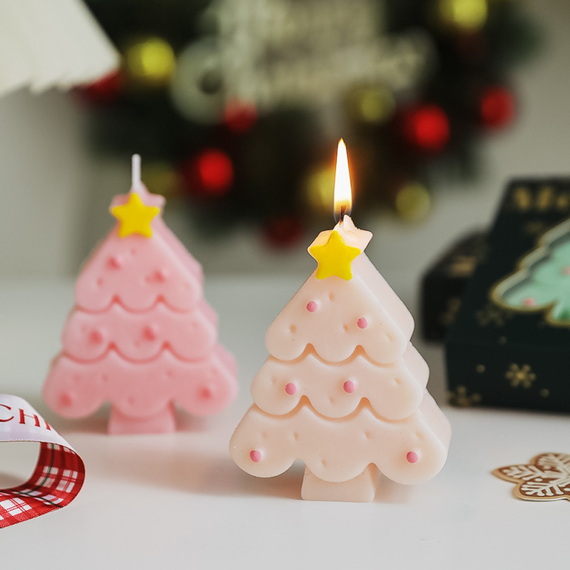 圣诞香薰蜡烛圣诞树造型装饰伴手礼小礼物candle礼盒香氛蠟燭|undefined