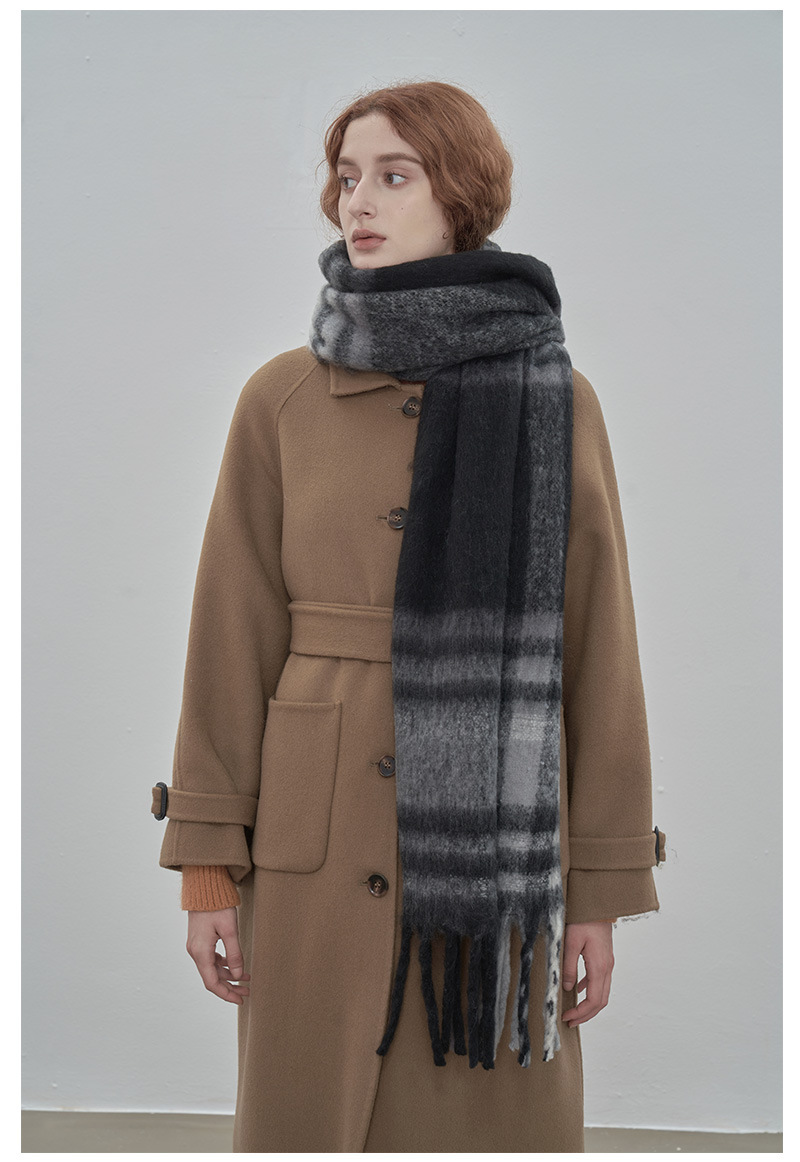Klassischer Damen Schal Aus Webpelz Kaschmir Für Den Winter_voghion.com