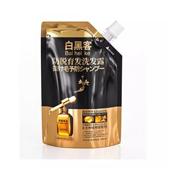 白黑客防脱育发洗头发露300ml/袋现货无痕发货批发代发量大价优