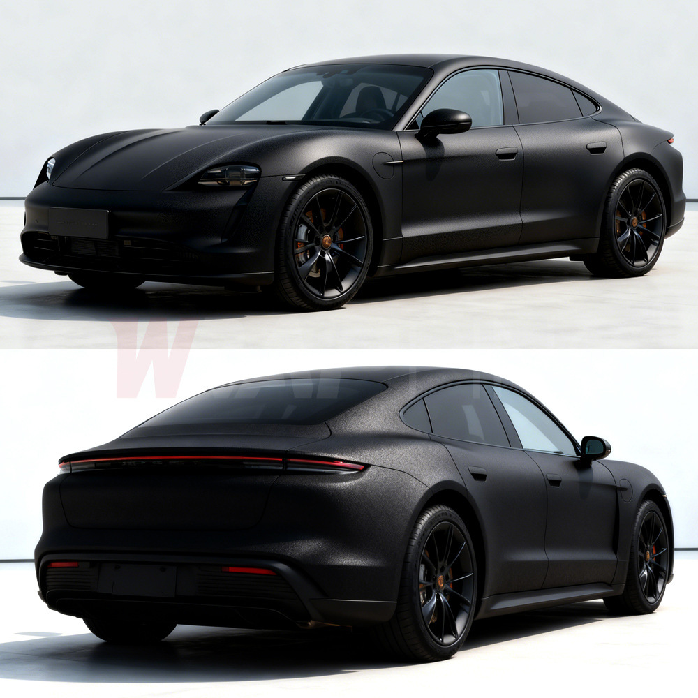 Thickened Black Warrior Frosted Matte Black Color Changing Film Car Electric Motorcycle Furniture Color Changing Sticker