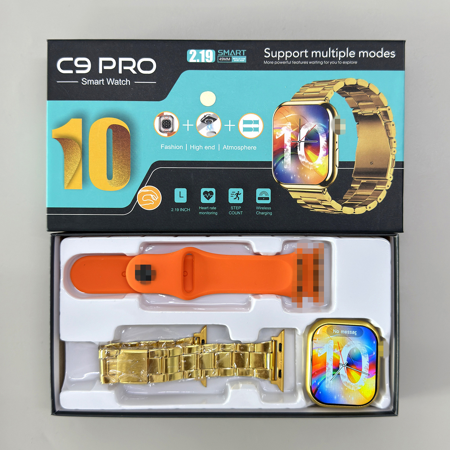 Reloj Inteligente Huaqiangbei Smart Island con Bluetooth, Notificaciones de Llamadas y Mensajes, Monitor de Frecuencia Cardíaca, Presión Arterial, Podómetro, Reloj Deportivo