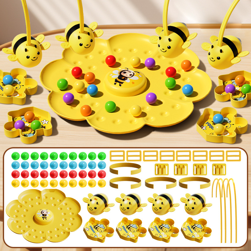 Aventura de recolección de perlas de abejas transfronterizas pesca con perlas magnéticas juego de mesa fiesta interactiva entre padres e hijos juguetes educativos de educación temprana