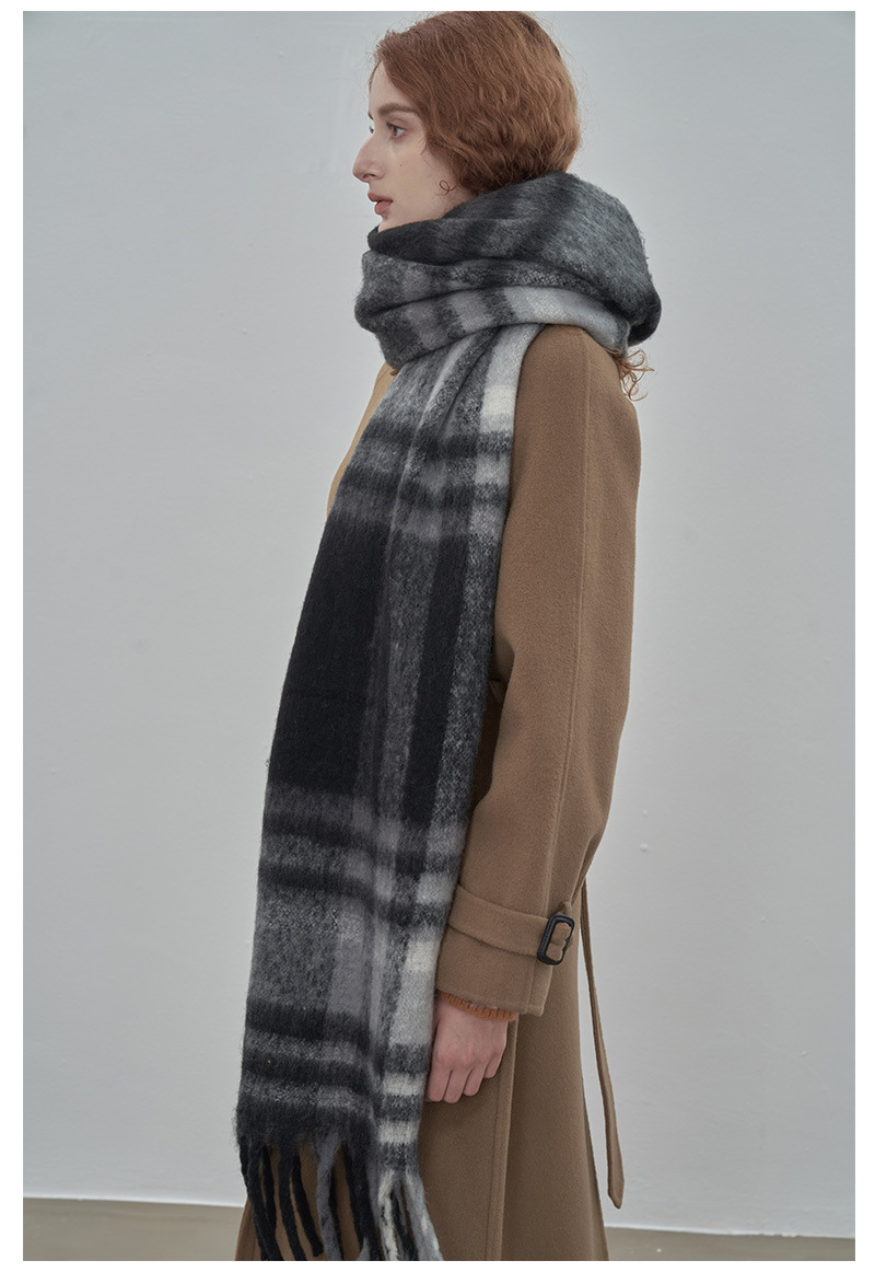 Klassischer Damen Schal Aus Webpelz Kaschmir Für Den Winter_voghion.com
