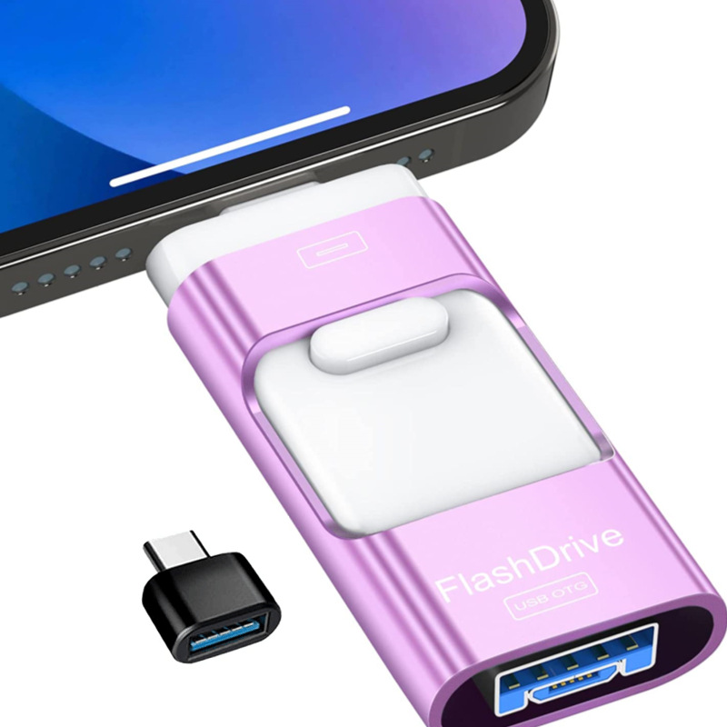 Disco flash del usb del teléfono móvil tres-en-un disco flash del usb para el ordenador androide 1t del iPhone de la manzana