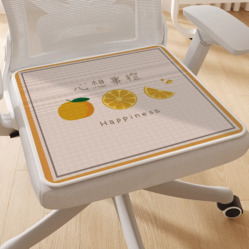 Silla de oficina de hielo de dibujos animados almohadilla de asiento de computadora silla de comedor anti-deslizante de verano almohadilla de hielo