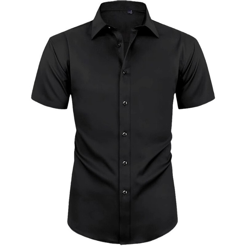 クロスボーダー半袖無地メンズシャツフォーマルシャツノンアイロン紳士服AliExpress Amazon temu大ヒット|undefined