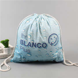 涤纶束口袋拉绳背包尼龙网布袋定 制牛津布购物抽绳袋定 做加印
