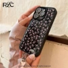Two-in-one transparent hydrogel shell with large pores on black background [Summer Floral Flowers on black background]