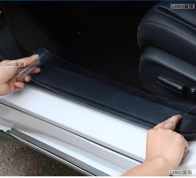 Car Protective Film Transparent Paint Invisible Car Clothing Film Interior Threshold Door Panel Door Bowl Rhino Leather Anti-Scratch and Anti-Kick Film