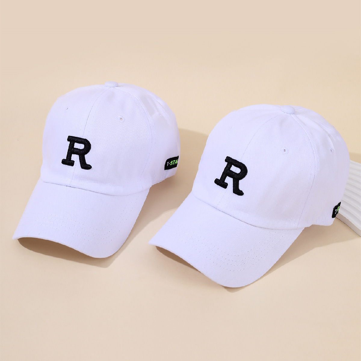 Sombrero de las mujeres nueva moda cara de aspecto pequeño casquillo de pico bordado letra R gorra de béisbol primavera y otoño sol protección sombrero combinación