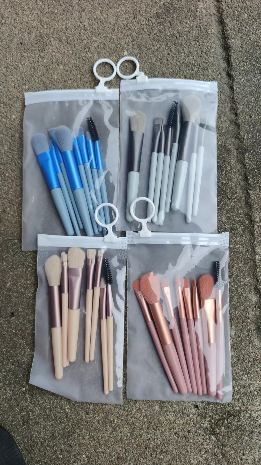8-piece mini makeup brush set Morandi soft hair eyeshadow brush blush brush lip brush beauty tools makeup set