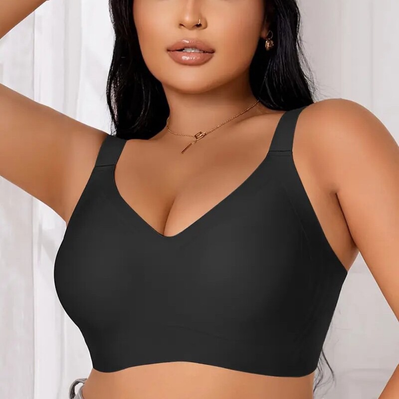 Cross-Border European and American Amazon Popular Large Size Underwear Women's Sports Bra Women's Push-Up Soft Support Big Breasts Appear Smaller