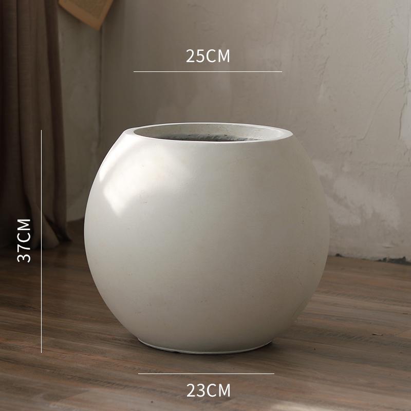 Cementos de alta calidad creativos maceta cerámica de magnesio barro gran calibre redondo alto pie franja grande especial para maceta interior