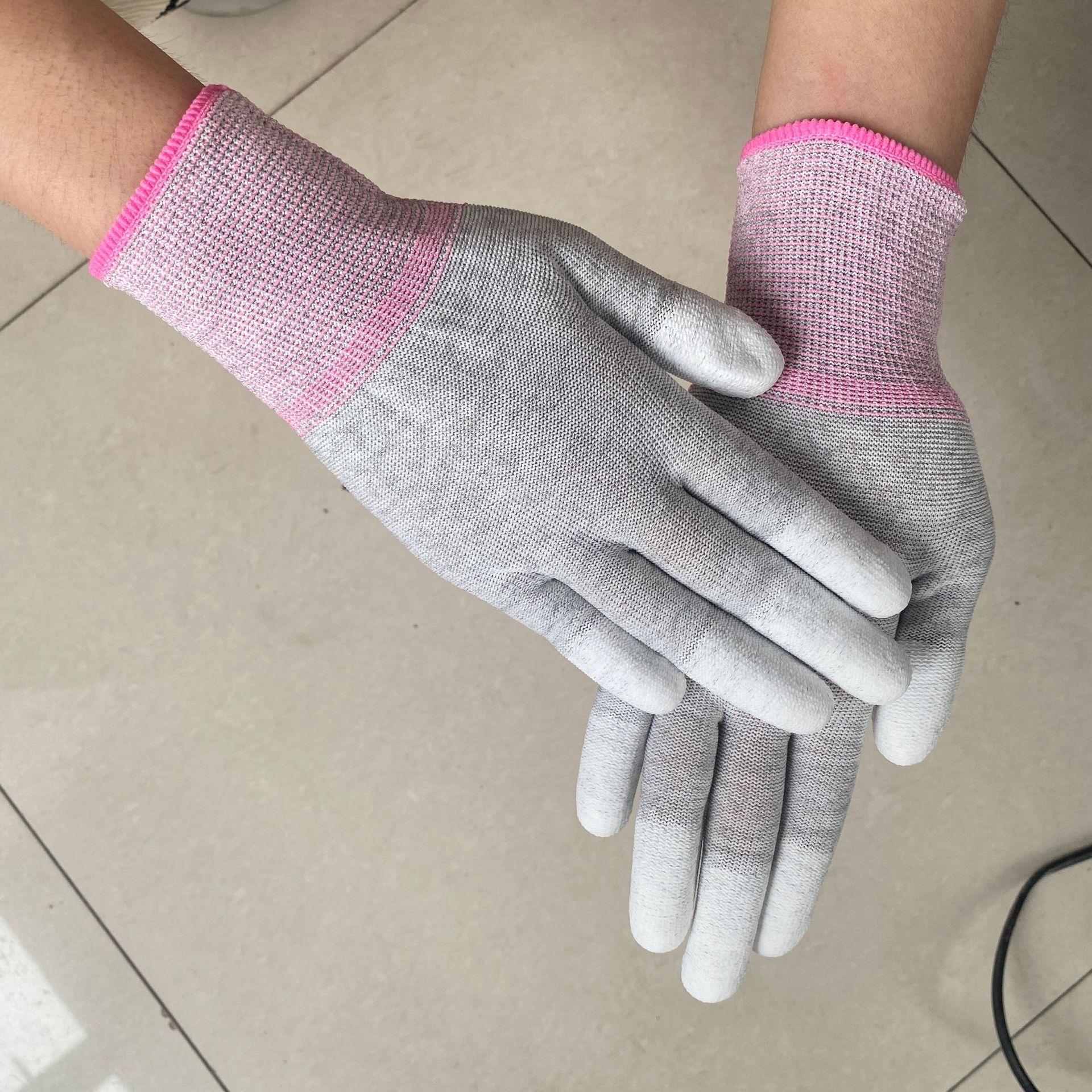 Guantes revestidos de PU guantes de trabajo revestidos antiestáticos de fábrica electrónicos libres de polvo blancos guantes revestidos de PU al por mayor image 42