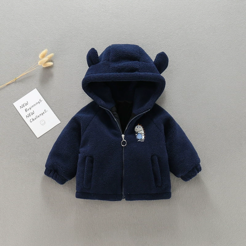Children's winter fleece down jacket for boys, increased thickness, western style