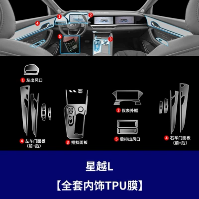 Suitable for Geely Xingyue L | Car interior film - 21-25-xingyue-l-full-interior-tpu-soft-film