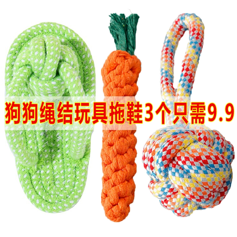 Собачья игрушка веревочные тапочки, молярные зубы, укус моркови Тедди Бомей щенки маленькие собаки интерактивные домашние животные перетягивание каната