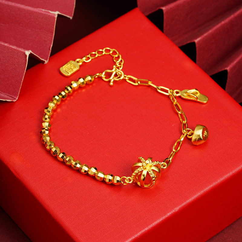 Nuevos productos Gufasha pulsera de oro Fu marca corona yuan Bao multifuncional pulsera de alta calidad no se desvanece el suministro de joyas