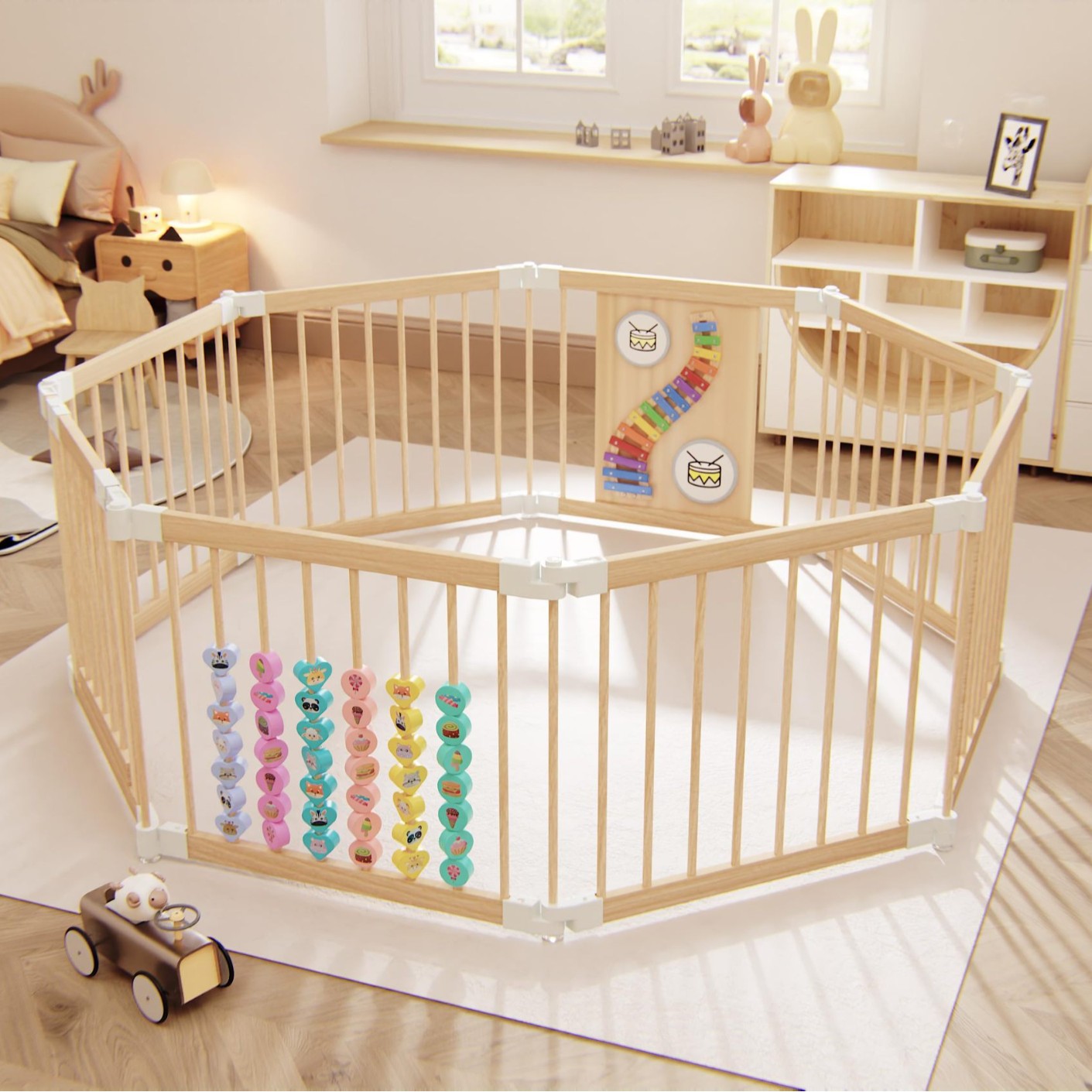 Cross-Border Children's Playpen Home Fence Baby Toddler Floor Baby Indoor Crawling Mat Plus Height Protective Fence