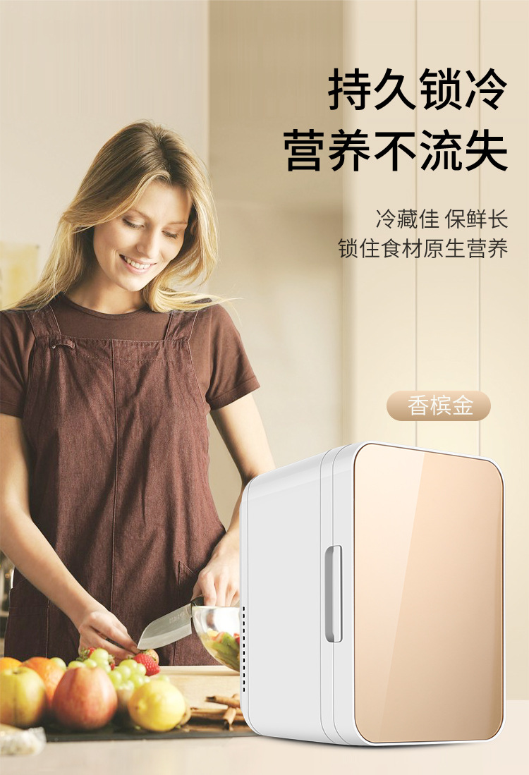 8L car refrigerator dormitory household refrigerator fresh-keeping cosmetics breast milk Chinese medicine mini cold and warm mini refrigerator freezer