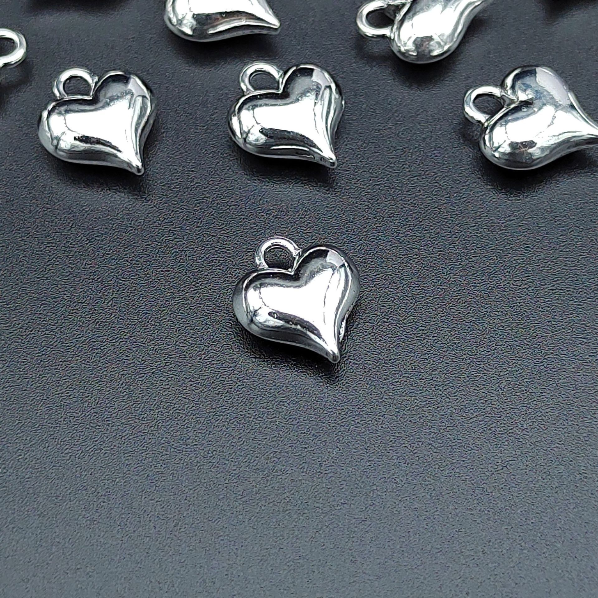 100 PCS/Package Alloy Heart Shape Pendant display picture 1