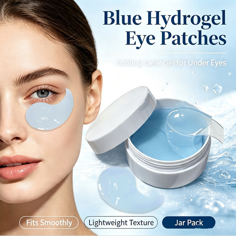 Customized cross-border eye mask patches, eye mask OEM, hyaluronic acid moisturizing jelly bottled eye mask, empty bottle