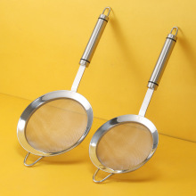 单耳挂钩漏勺304不锈钢 过滤网家用全钢油炸隔渣滤油豆浆超细果汁