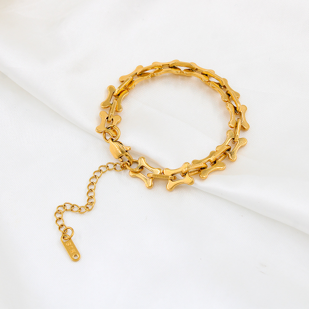 Punk Style Punk Geometric Stainless Steel Plating Unisex Bracelets Necklace