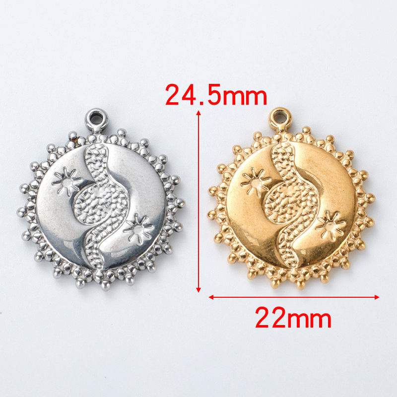 Pendant Jewelry Making Type 1 Piece 304 Stainless Steel Heart Shape Flower Pendant