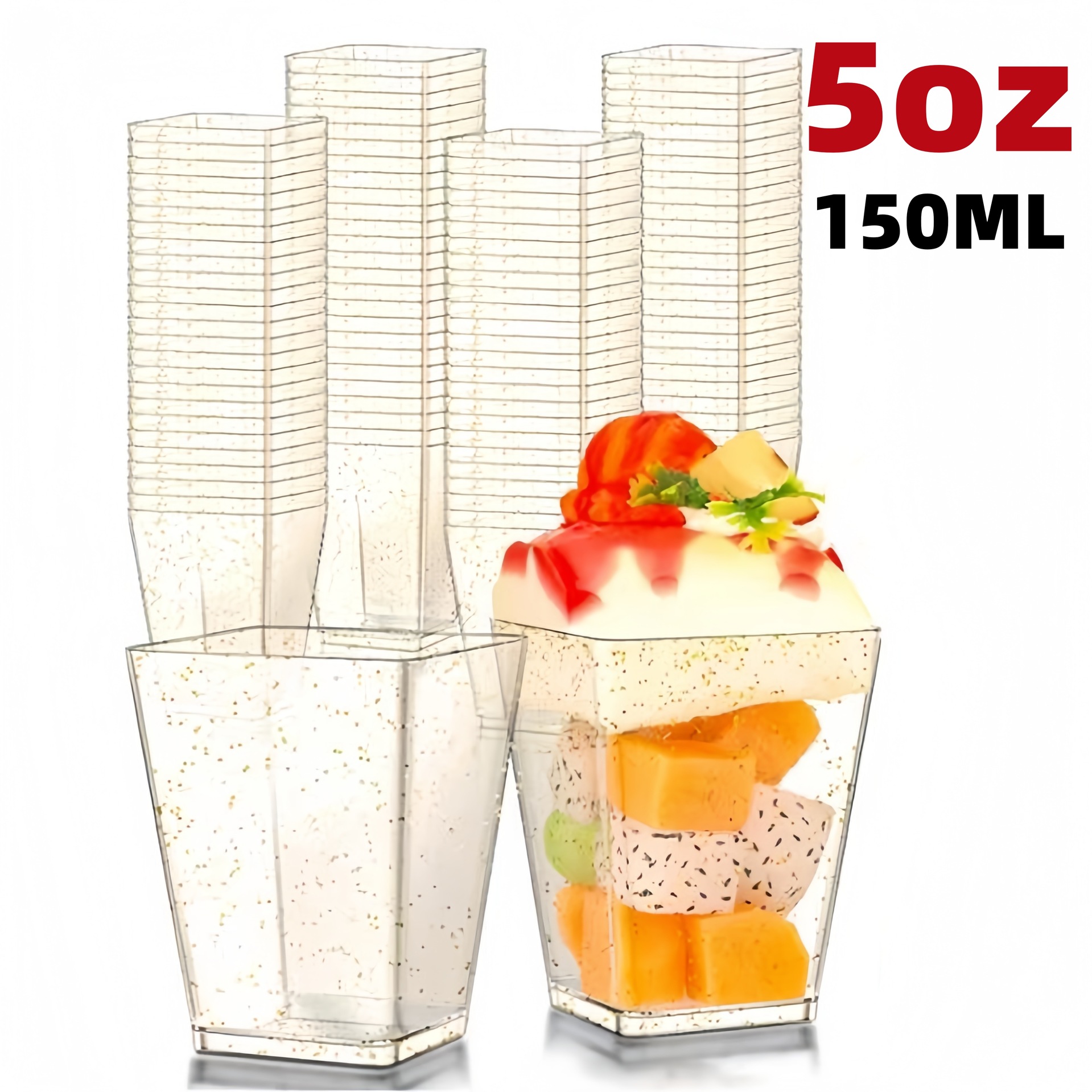 Vaso Desechable de Plástico para Mousse de Plástico PS Desechable para Postres y Repostería image 52