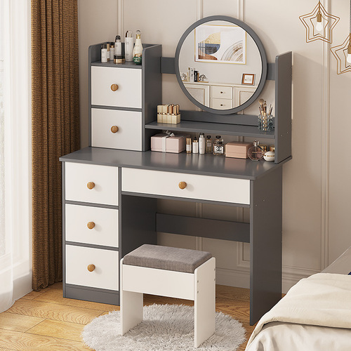 Bedroom dressing table pink dressing table small apartment dressing cabinet modern simple pink dressing table storage cabinet integrated