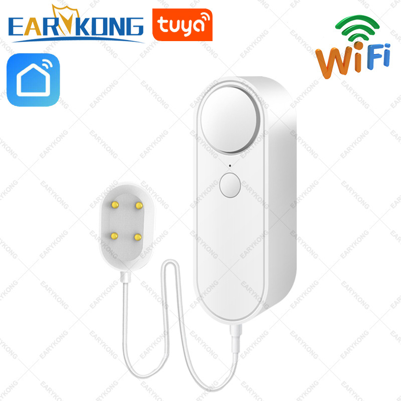 厂家直供WiFi漏水探测器水浸声音报警水位传感器涂鸦智能APP通知