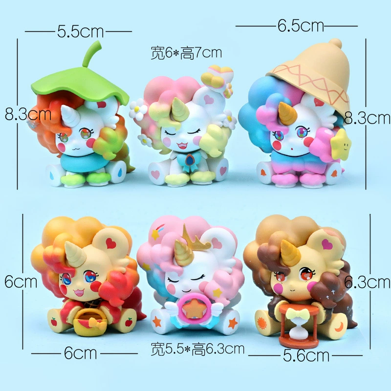 Q-version anime mini figure, cute character collectible, single blind-style figurine (61 g)
