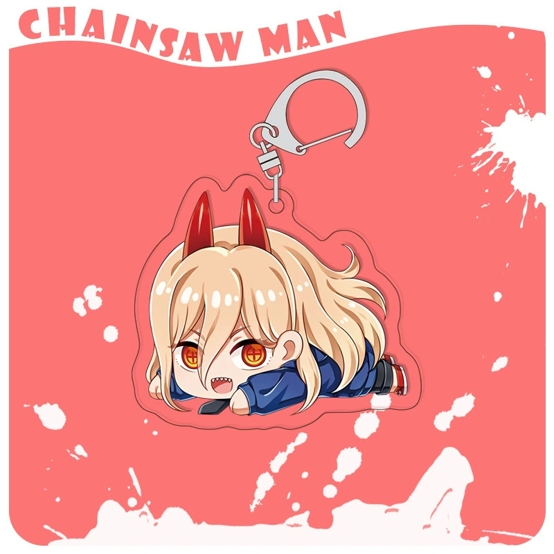Chainsaw, acrylic keychain, double-sided pendant, 4mm