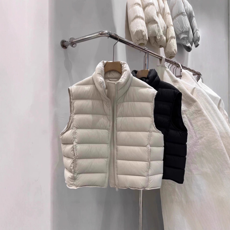 Down Vest Women's Outer Wear 2025 Winter New Style Versatile Stand-Up Collar Light White Duck down Vest Vest Jacket Down Vest Women's Outer Wear 2025 Winter New Style Versatile Stand-Up Collar Light White Duck down Vest Vest Jacket