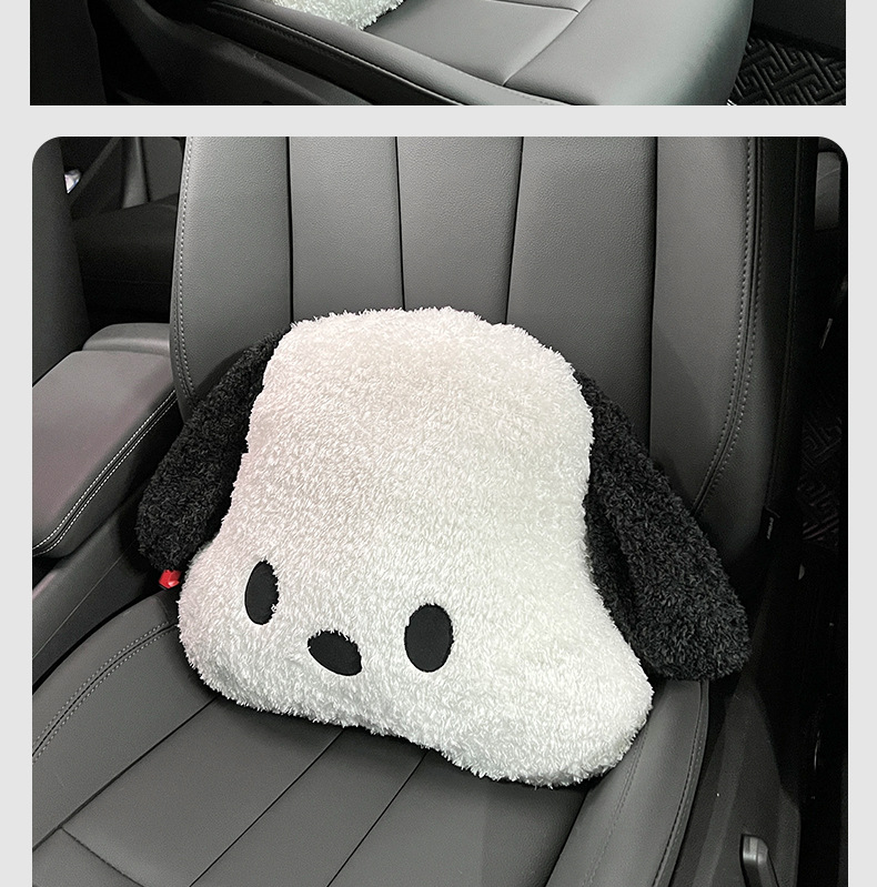 Cartoon Car Headrest Neck Pillow Cute Plush Dog Comfortable Car Cushion All Seasons Car Headrest Wholesale