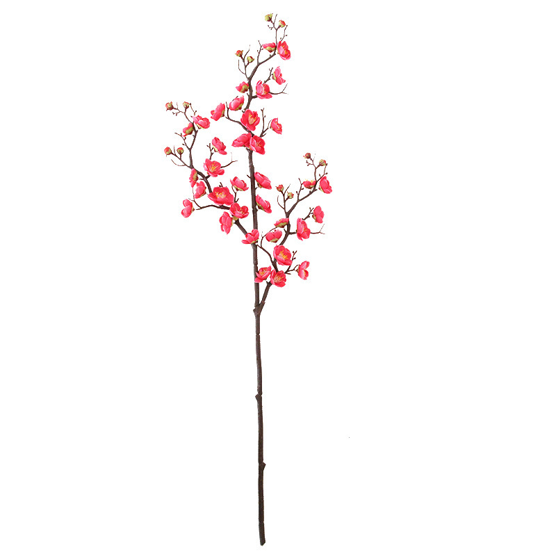 仿真花梅花腊梅假花落地长杆花树枝客厅茶室中式花器店面插花布景|undefined