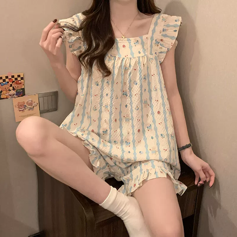 Summer pijama, cute set, internet celebrity
