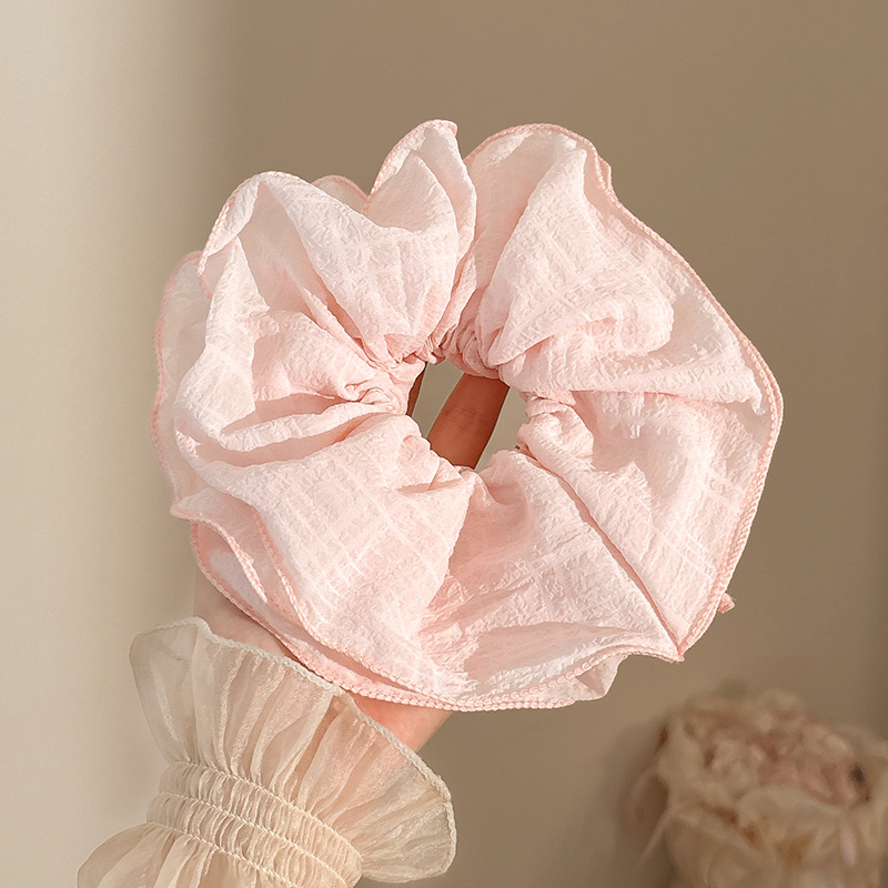 Coletero Scrunchie de Encaje con Flor de Alta Elasticidad para Mujer