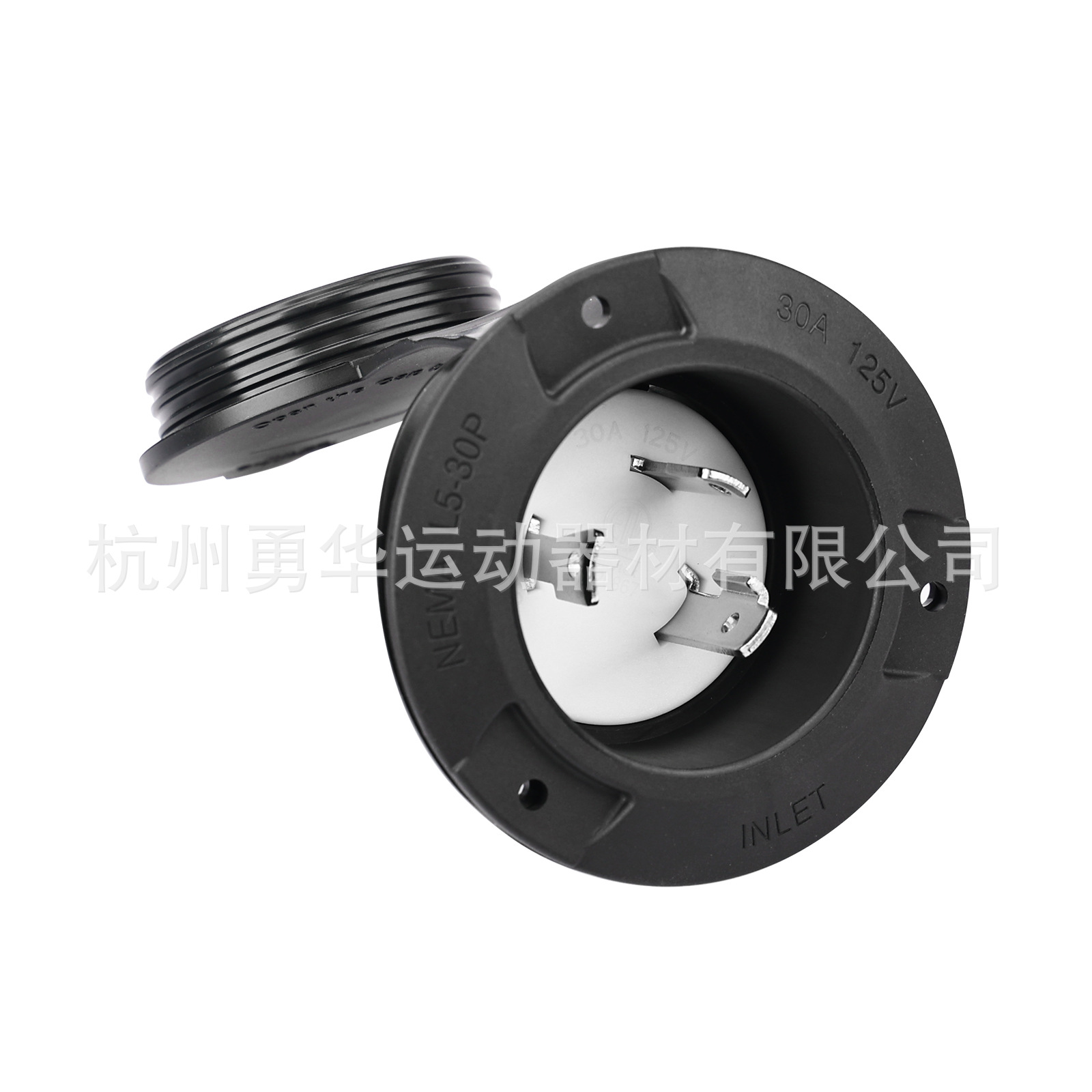 NEMA L5-30P  Inlet ，美式房车游艇30A插座进线口带防尘盖，ETL