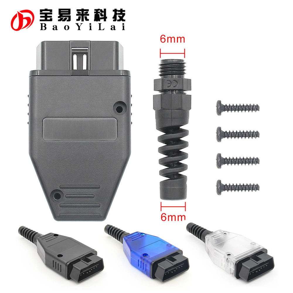 Автомобильное соединение OBD штекер 16Pin мужской квадратный контактный тип 16-контактный DIY модифицированный сварочный штекер