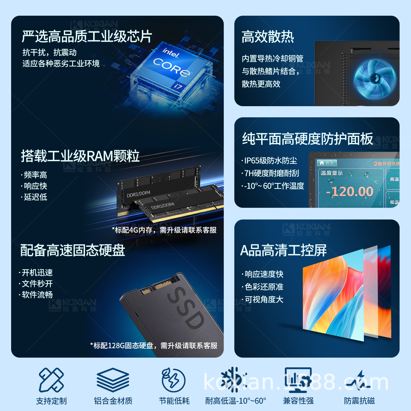Touch industrial LCD display, tablet laptop, touch screen