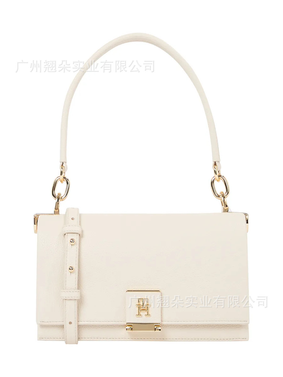 2025 New White Underarm Bag, High-End, Light Luxury, Niche Small Square Bag, Commuting Versatile Single Shoulder Crossbody Bag for Women