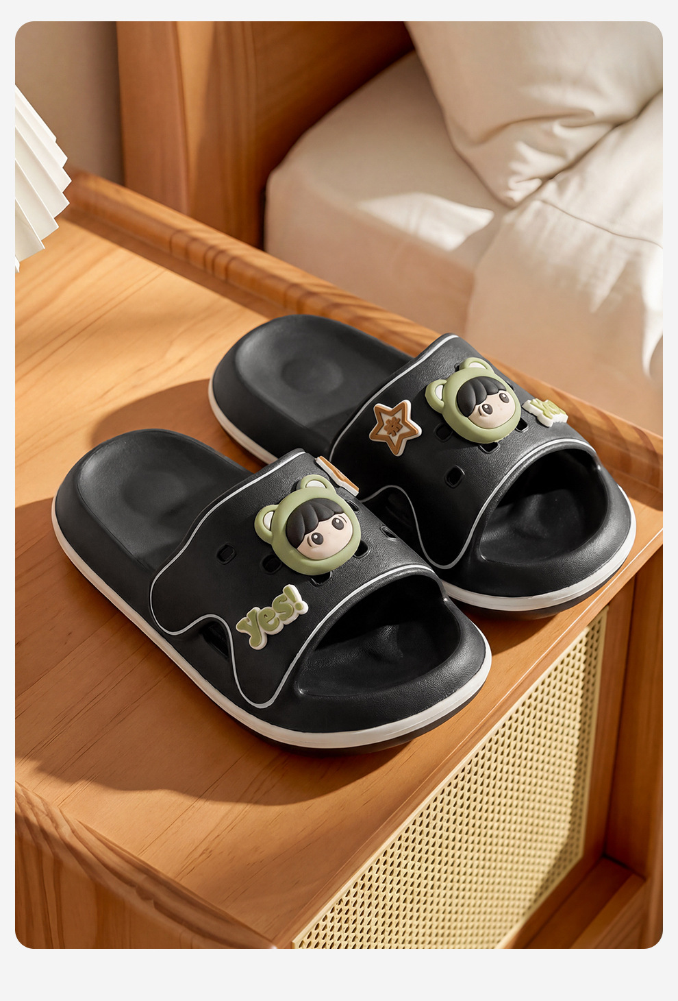 Women's Cartoon Anime Non-slip Slippers Soft Sole Breathable Beach_voghion.com