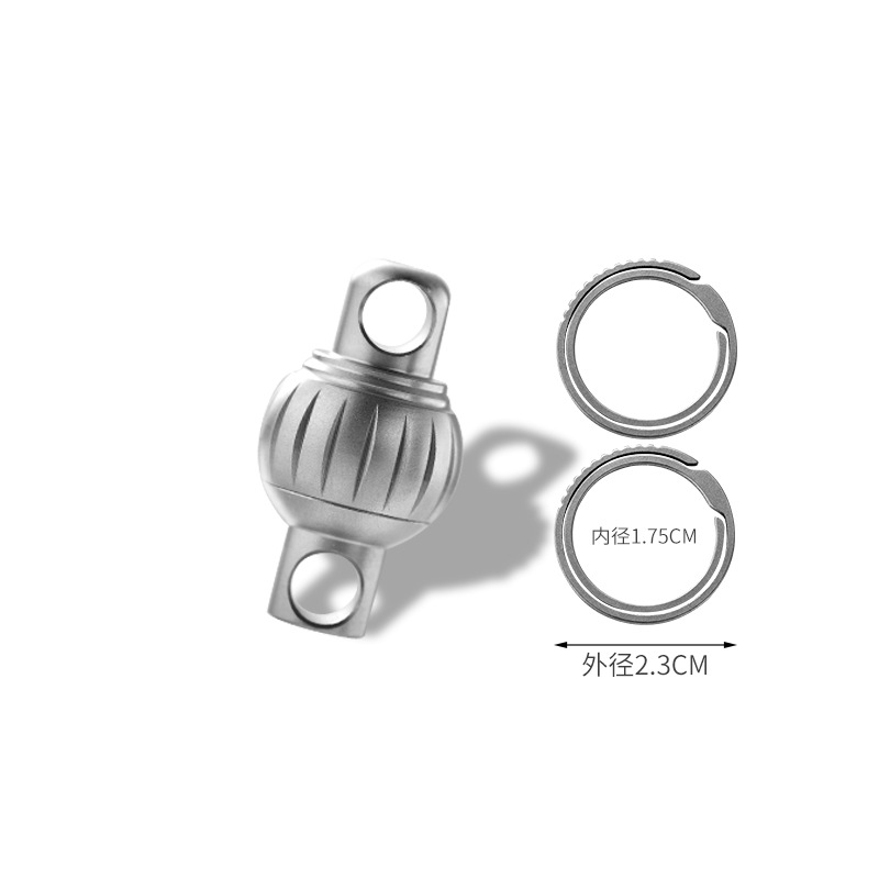 Llavero multifuncional portátil de aleación de titanio, de gran venta del fabricante, con cierre de anillo giratorio de liberación rápida para coche, con alta capacidad de carga.